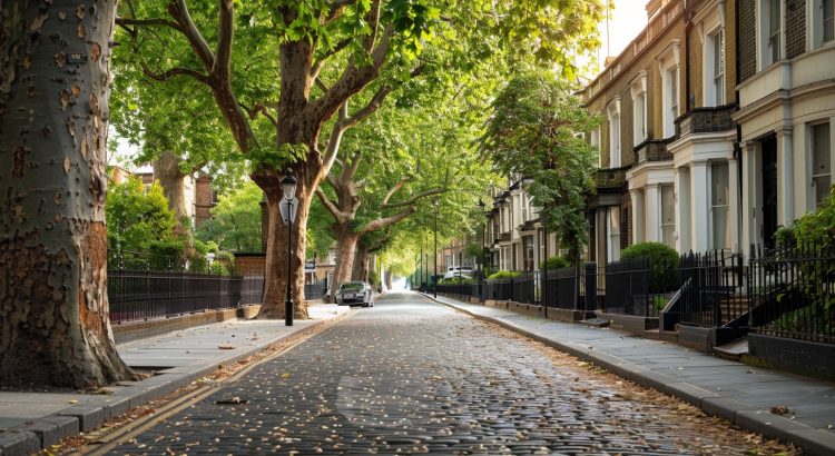Large mature plane tree in a London conservation area